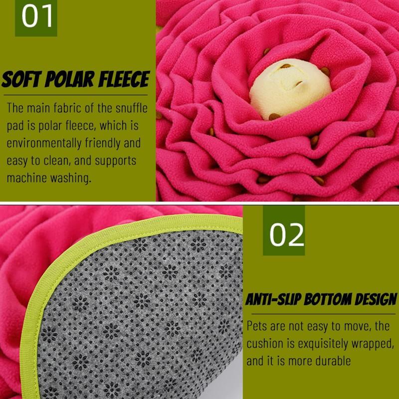 Dog Snuffle Mat Toy Mental Stimulation Training Non-Slip Portable Scent Enrichment Pad Indoor Outdoor Use