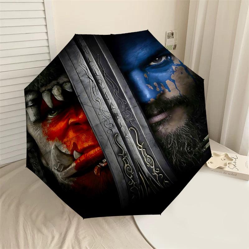 

1PC Warcraft Characters Umbrella-9-Rib Reinforced, Automatic Open, Lightweight & Durable, Cute Fashion Accessory for Outdoor-P0738
