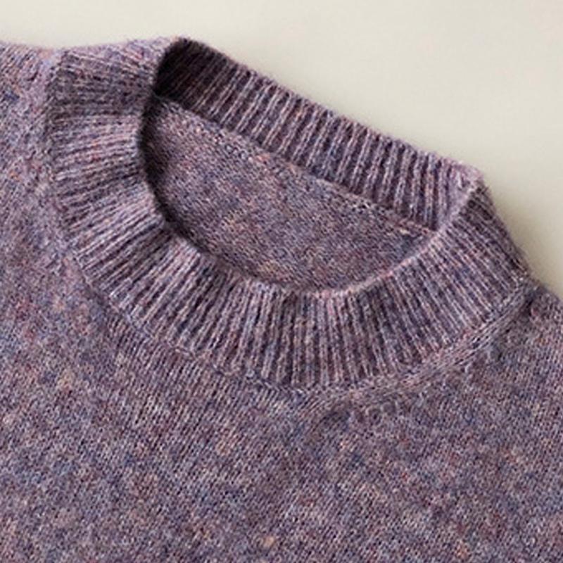 Women Autumn Winter High Neck Long Sleeve Solid Color Sweater for Ladies Loose Fashion Knitted Tops