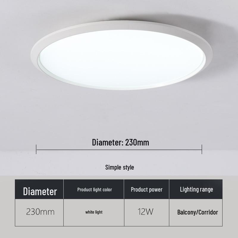 Ultradünne wasserdichte LED-Deckenleuchte für Badezimmer, Balkon, Schlafzimmer, Küche und Flur.