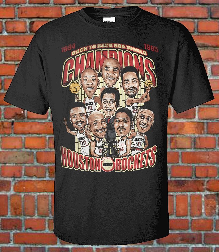 1994 to 95 Rockets Back to Back Champ Character Graphic Tee Unisex T-Shirt XXXL