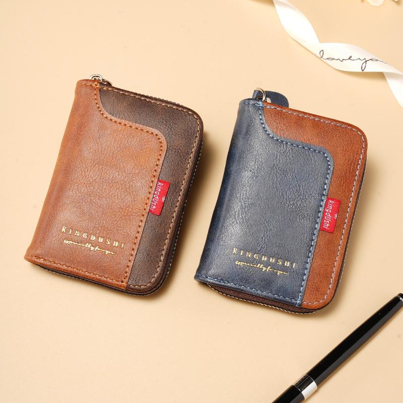 New Men'S Wallet Men'S Short Wallet Wear-Resistant Practical Wallet Large Capacity Durable Wallet