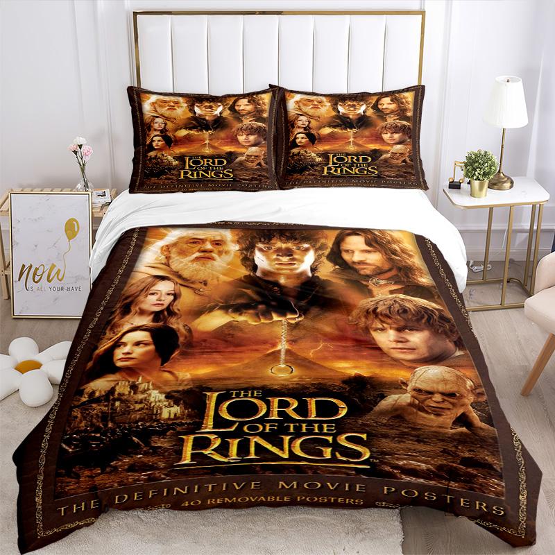 Lord Rings Trilogy Print 3Pcs Bedding Setduvet Cover With 2 Bedropillowcase Home Birthday Gift