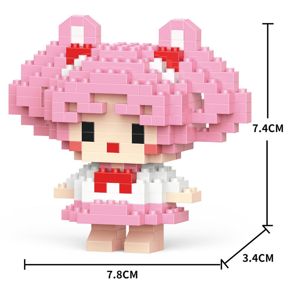 Cartoon Anime  Blocks Kuromi My Melody Cinnamoroll Mouse Building Blocks Doll Toy Kids Birthday Gift