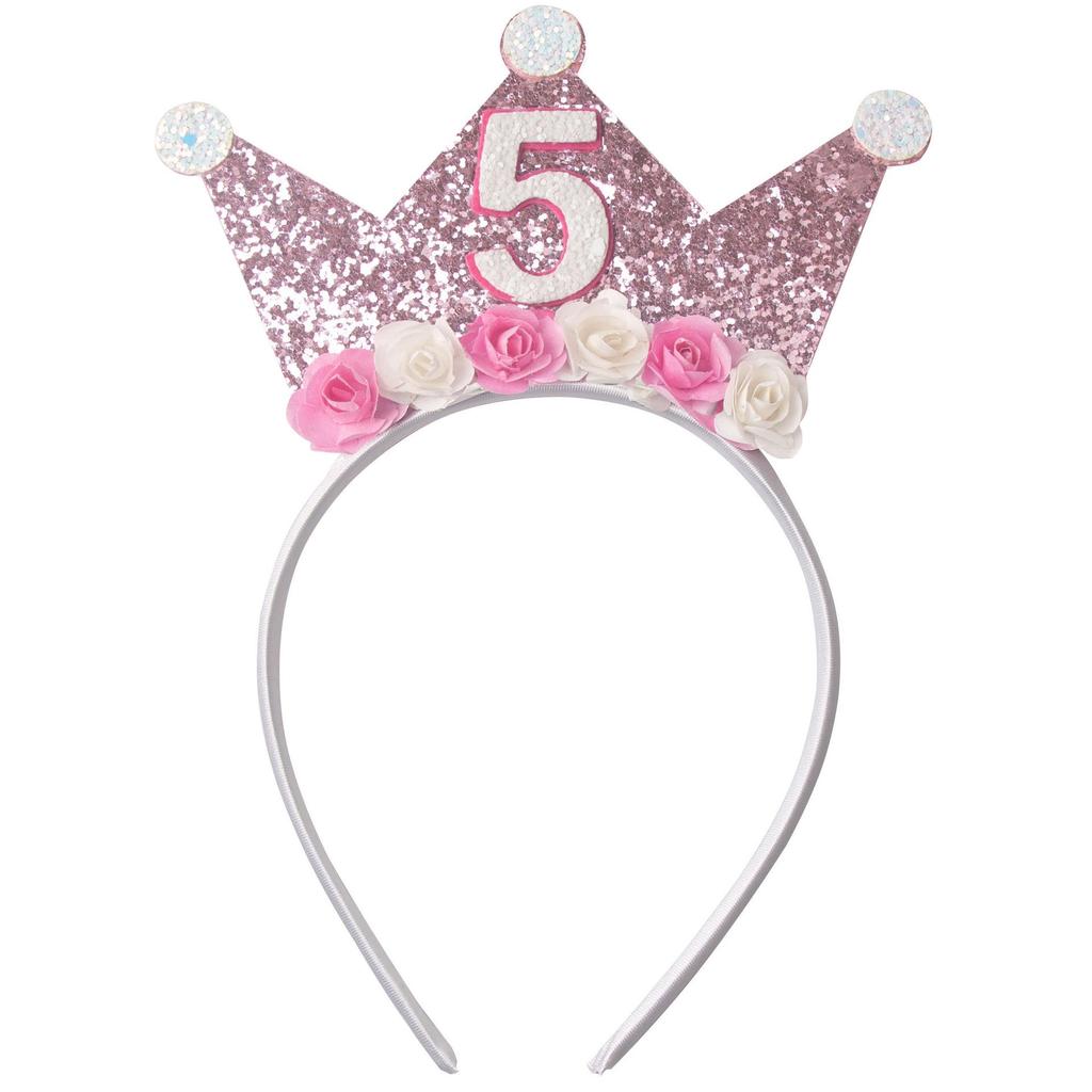 Children's Birthday Princess Crown Headband - Party Decoration Props for Girls