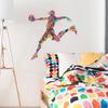 Creative Puzzle Basketball Player Wall Sticker Self-Adhesive for Kids Bedroom Wall Decoration