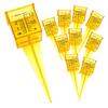 Outdoor Water Measuring Tool 1.5" Rain Gauge/Sprinkler Gauge Wide Mouth Bright Yellow for Lawn & Garden 10 Pcs/set