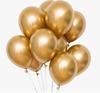 Gold chrome balloons birthday decoration set of 100 large metallic pieces
