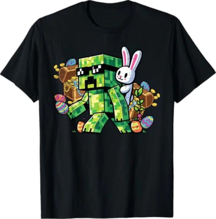 Easter Pixel Gamer Bunny Gaming Toddler T-Shirt 2XL
