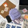Schoolbag Women's Bag Corduroy 1011 New Backpack Korean Version Fashion Personalized Backpack Popular Bag One Piece