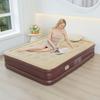 מיטה מתנפחת מ-PVC מוגבהת: מזרן אוויר כפול מעובה עם ציפוי קטיפה לבית או להפסקות צהריים