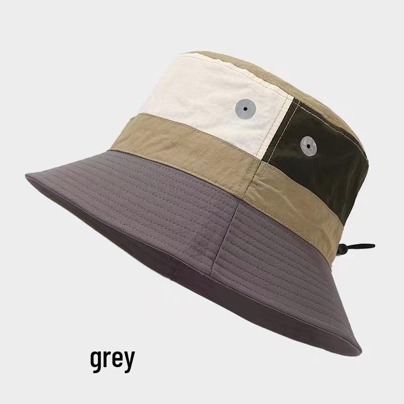 Men's Quick-Dry Color Block Sun Hat, UPF Sun Protection, Waterproof & Breathable; Ideal for Spring/Summer Outdoor Hiking & Sports.