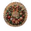 Decorative Christmas Tree Baubles Faux Pearl Art Kit, DIY Rhinestone Gem Painting Craft, Santa Festive Home Decor Items Stocking Elk Pattern