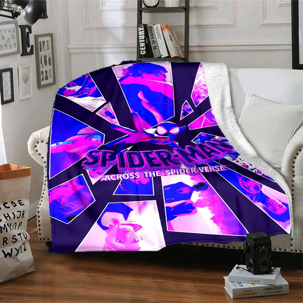 Spider-Man: Spider-Verse Cozy Blanket Ultra-Soft Suitable for Sofa Couch Office Bed Picnics Four Seasons Multipurpose Decor Unique Gift Y43