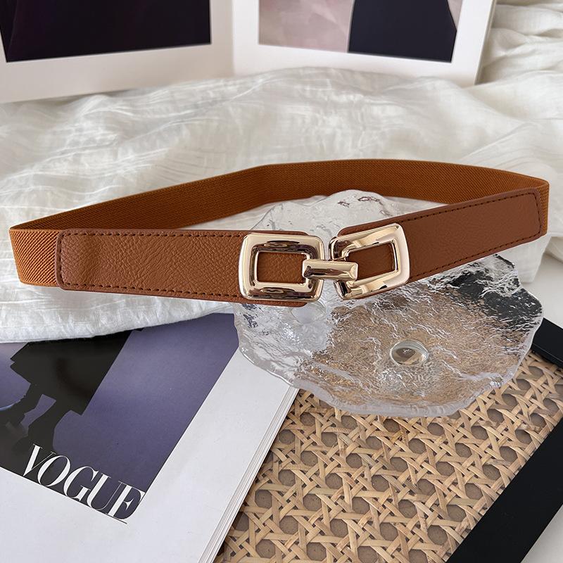 

Chic Pu Womens Faux Leather Waist Belt With Classic Buckle For Stylish Wear Everyday верблюд