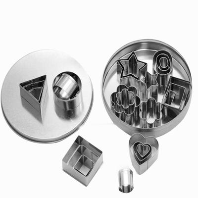 24pc Stainless Steel Mini Cookie Cutter Set Baking Pastry Cutters Cookie Slicers