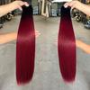 30 Inch 200g Straight Hair Bundles Bio Synthetic High Temperature Fiber Piano Blonde Red Hair ExtensionsHair Weaving Full to End
