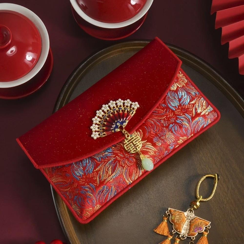 Brocade New Year Red Envelope Traditional Lucky Money Bag Red Lucky Bag Red Packet Birthday
