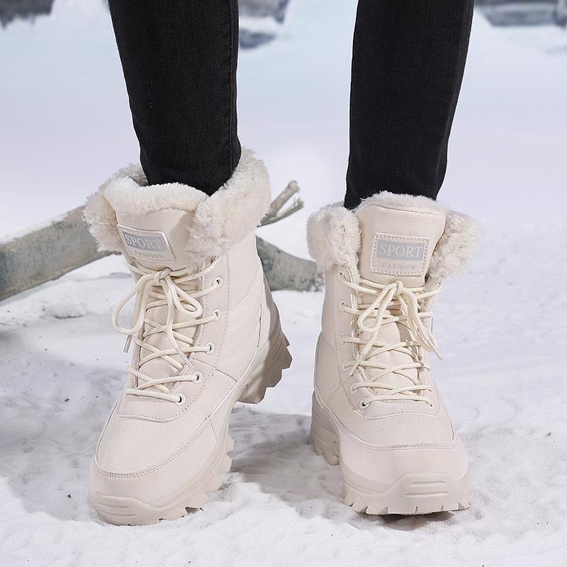 35-43 Winter Dames Grote Maat Sneeuwlaarzen Verdikte Pluche Dameslaarzen