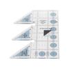 Ruler Grids 456090 Degree Double Strip Ruler Transparent Acrylic Non Slip Quarter Triangle