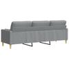 Vidaxl 3-Osobowa Sofa Z Poduszkami, Jasnoszara, 210 Cm, Obita Tkaniną