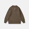 Plus Size Retro Henley Sweater: Men's Autumn/Winter Warm Loose Knitwear