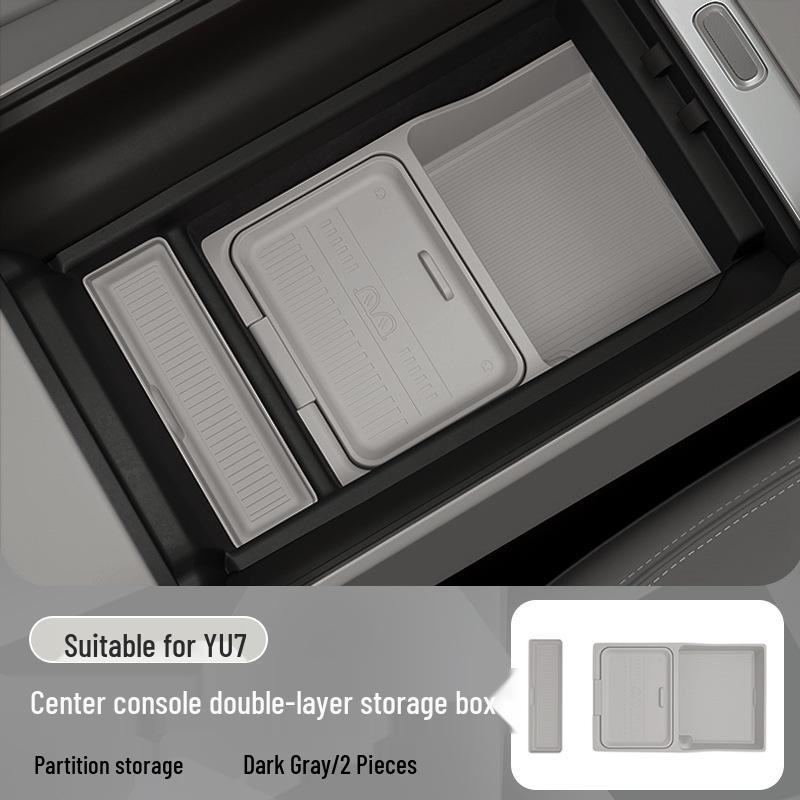Xiaomi YU7 Armrest Box Silicone Pad & Storage Organizer for Car Interior