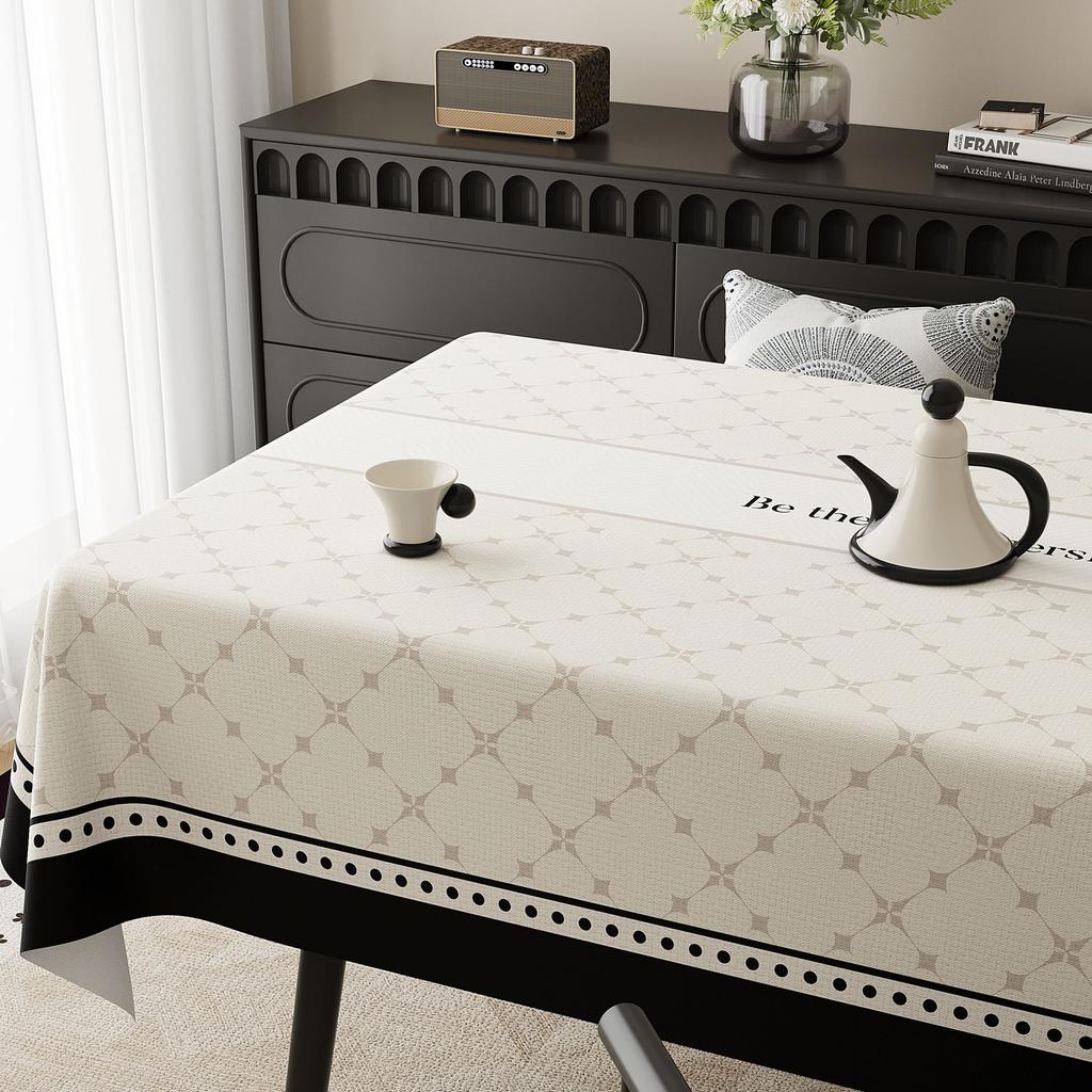 Minimalistischer Esstischdecke: Wasserdichte, Fettbeständige, Nicht abwaschbare, Hitzebeständige Tischdecke; Leicht Luxuriöse PVC Kaffeetischdecke