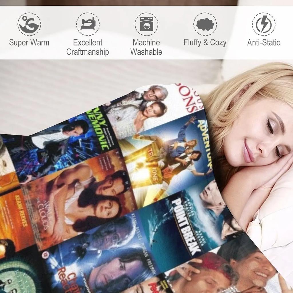 Keanu Reeves Movie Posters Throw Blanket Luxury Thicken Blanket Tourist Blanket Winter bed blankets