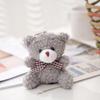 Bear Plush Doll Keychain with Bow Tie - Cute Bag Accessory