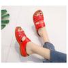 Outer Women's Shoes Sandals Fashionable European and American Retro Solid Color Platform Slippers Women's Sandals