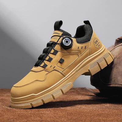 Men's Shoes Autumn 2025 New Low-top Tooling Martin Shoes Men's Casual Leather Trendy Shoes Men's Rotating Buttons