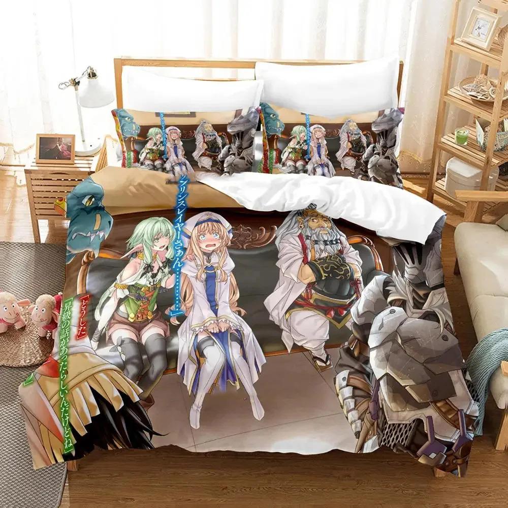 3D Anime Goblin Slayer Bedding Set Duvet Cover Bed Set Quilt Cover Pillowcase Comforter king Queen Size Boys Adult Bedding Set