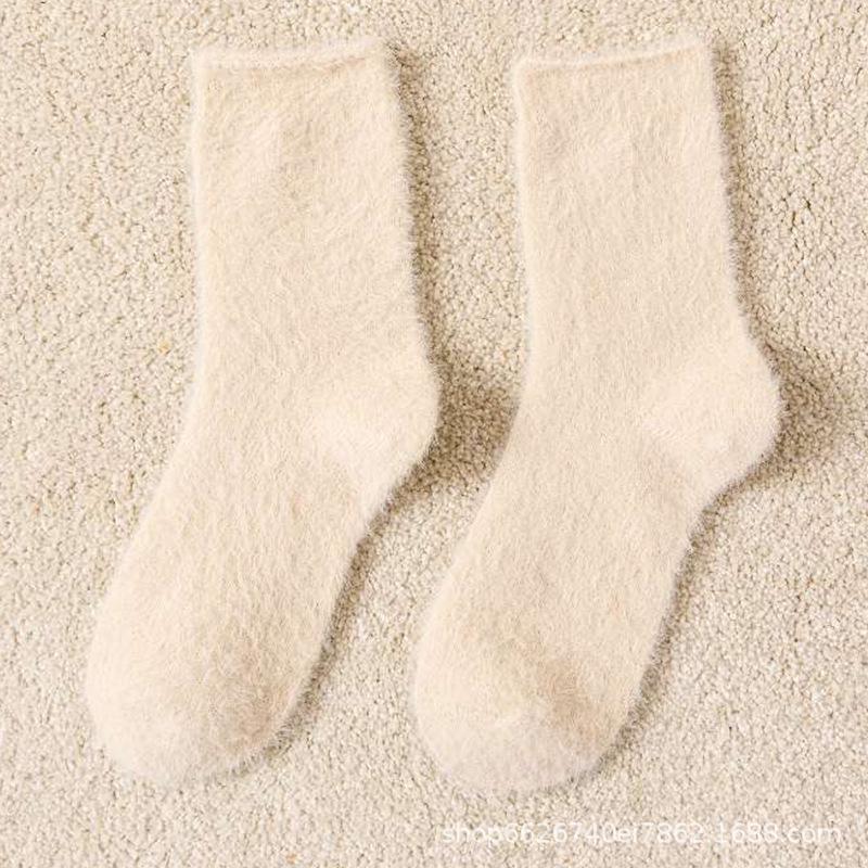 Women s Mink Velvet Mid-Calf Fleece-Lined Warm Plush Socks - Perfect for Winter Sleeping, Cozy Floor, or Maternity Wear. One Size