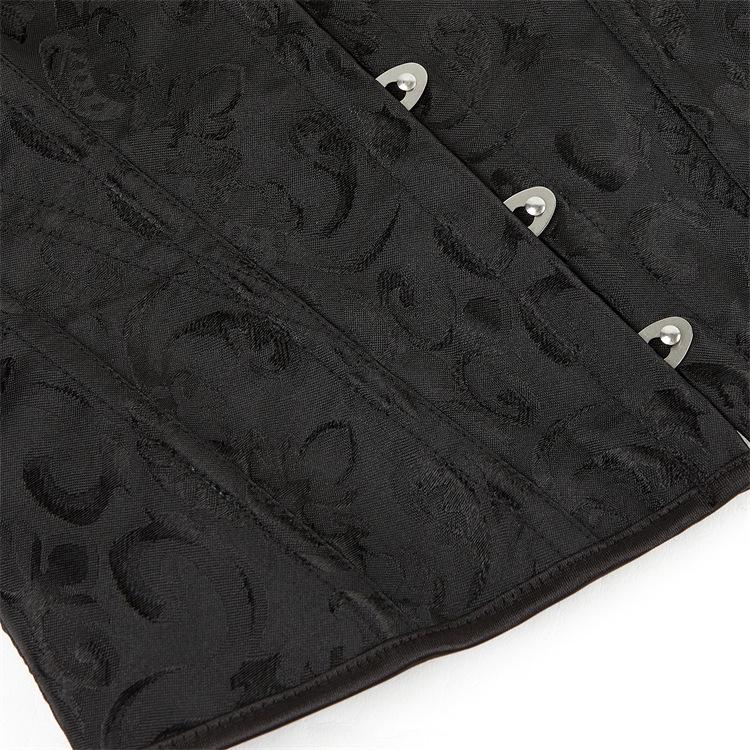 Black Double Strap Women's Waist Cincher Corset Body Shaper