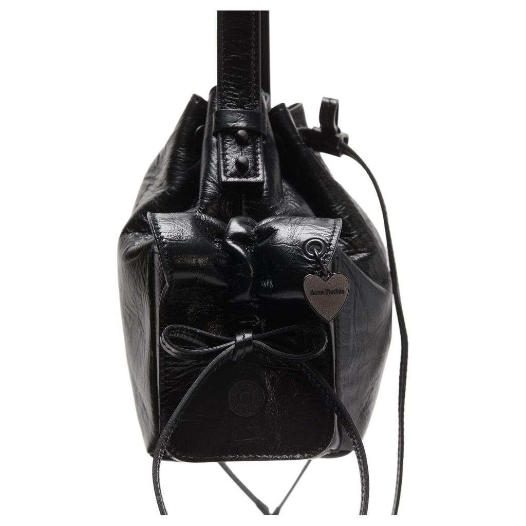 Acne Studios Drawstring Closure Design Bucket Bag Women Handbags Black A10471-900