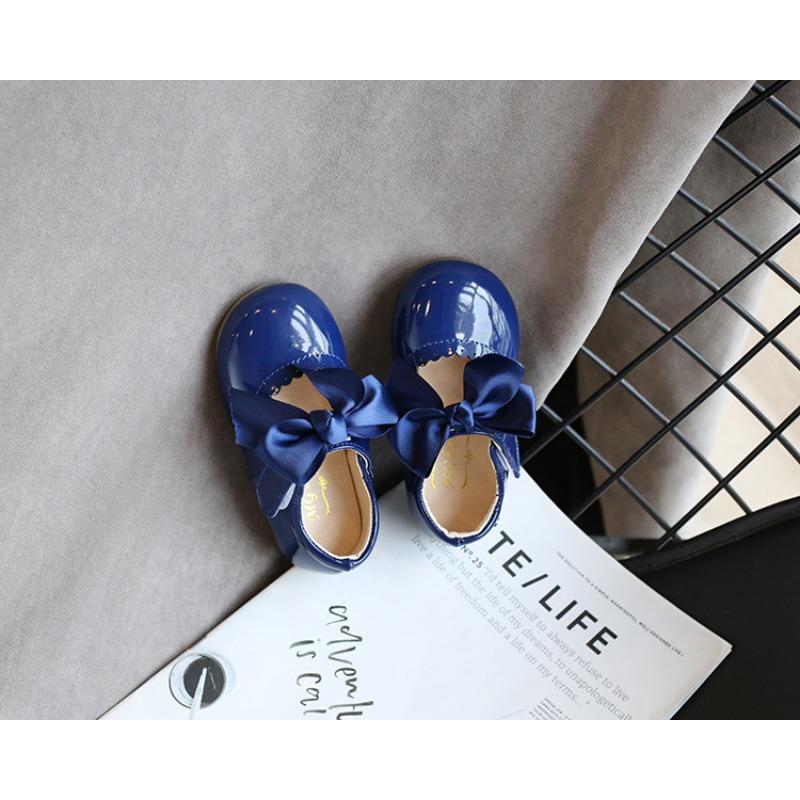 Dziecięce Cukierkowe Kolory Małe Buty Miękkie Podeszwy Wiosna Nowa Wersja Koreańska Duża Kokarda Małe Dziecko Księżniczka Buty Buty