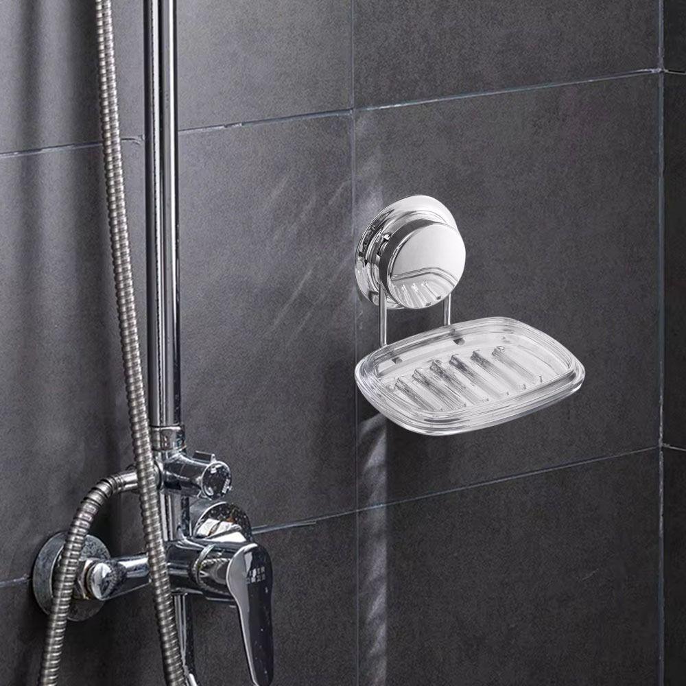 No Punch Soap Sponge Holder Suction Cup Soap Rack Portable Soap Dish for Shower  Toilet