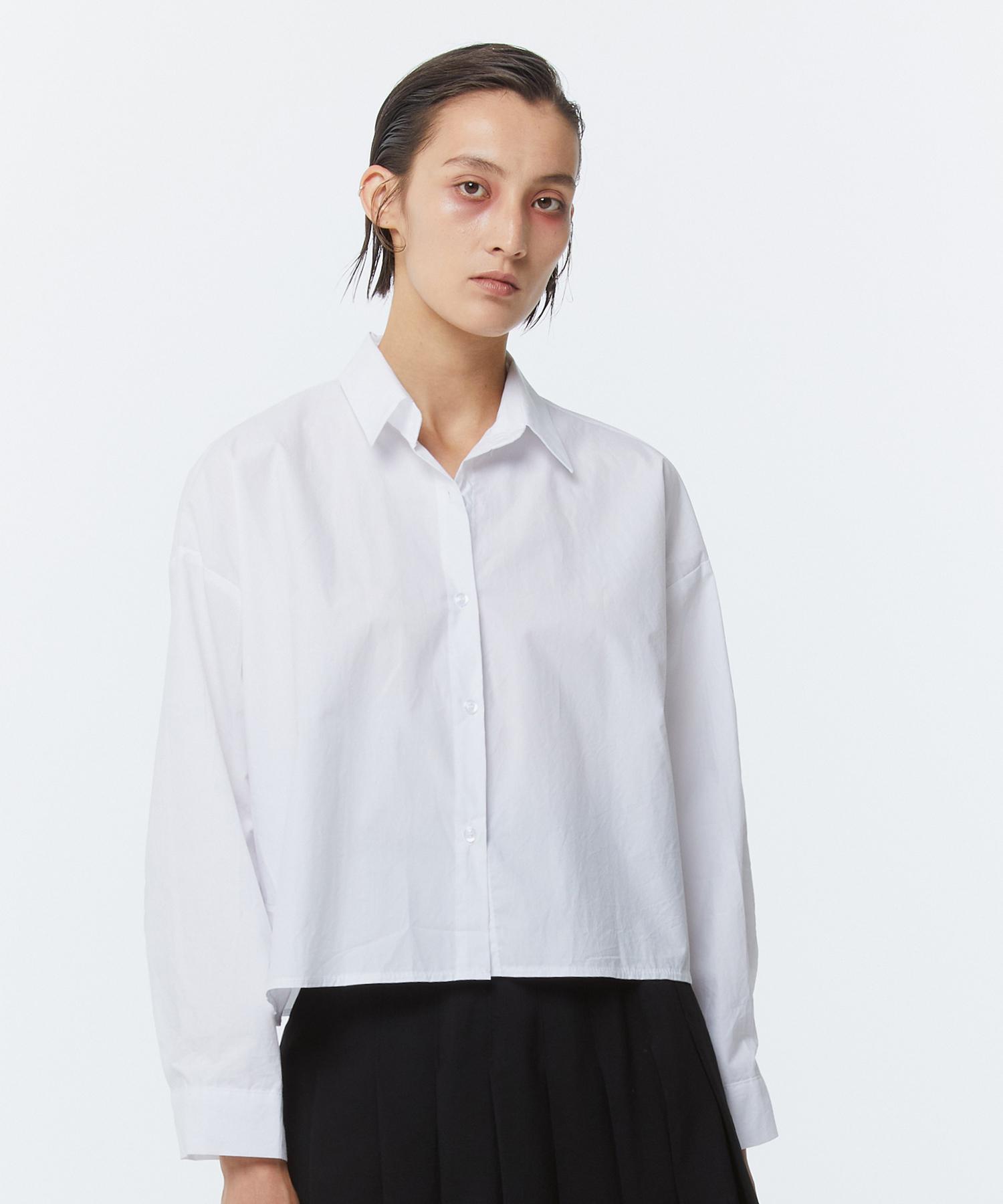 Kimdo Back Slit Cropped Shirt White F