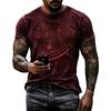 Men's Halloween Printed Round Neck Short Sleeve T-Shirt for Holiday Party and Costume