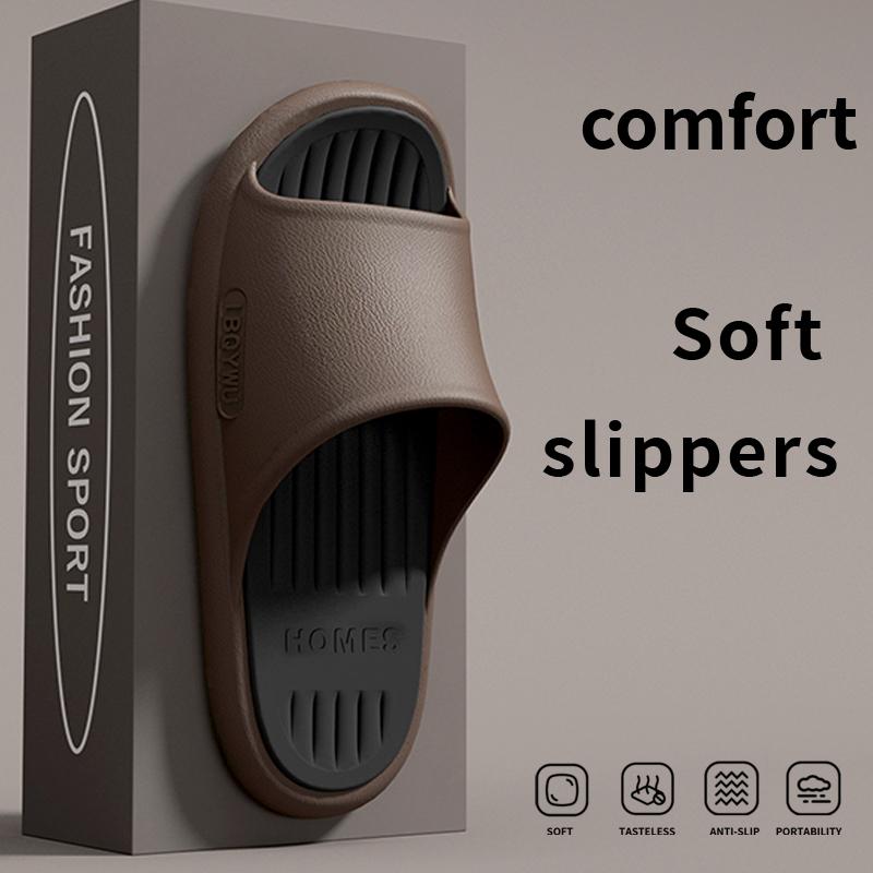 Summer Fashion Women Men Indoor PVC Comfortable&Durable Bottom Home Slippers Household Slippers Anti-slip Outdoor Beach Slides