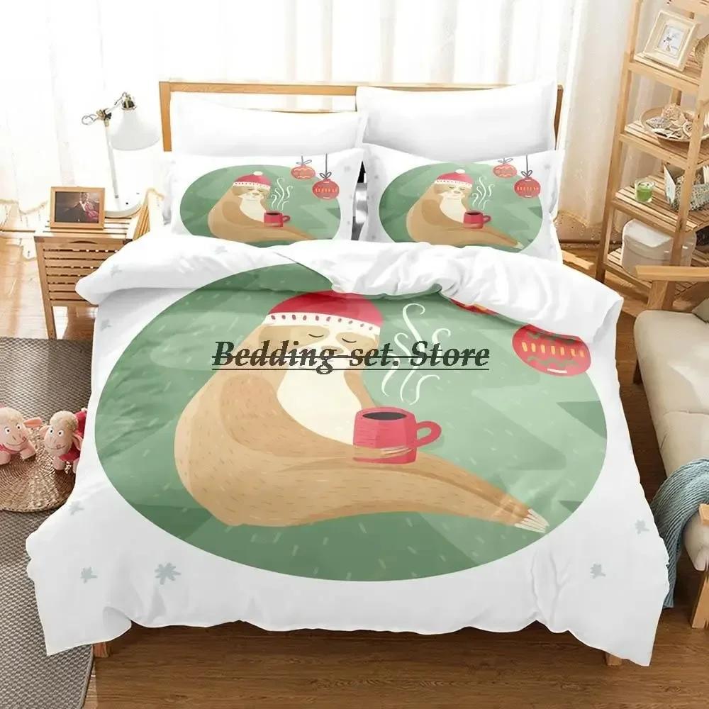 

Animal sloth Bedding Set Single Twin Full Queen King Size Bed Aldult Kid Bedroom Duvetcover Set 3D Print Anime Bed Sheet Set 70x133cm 2pcs