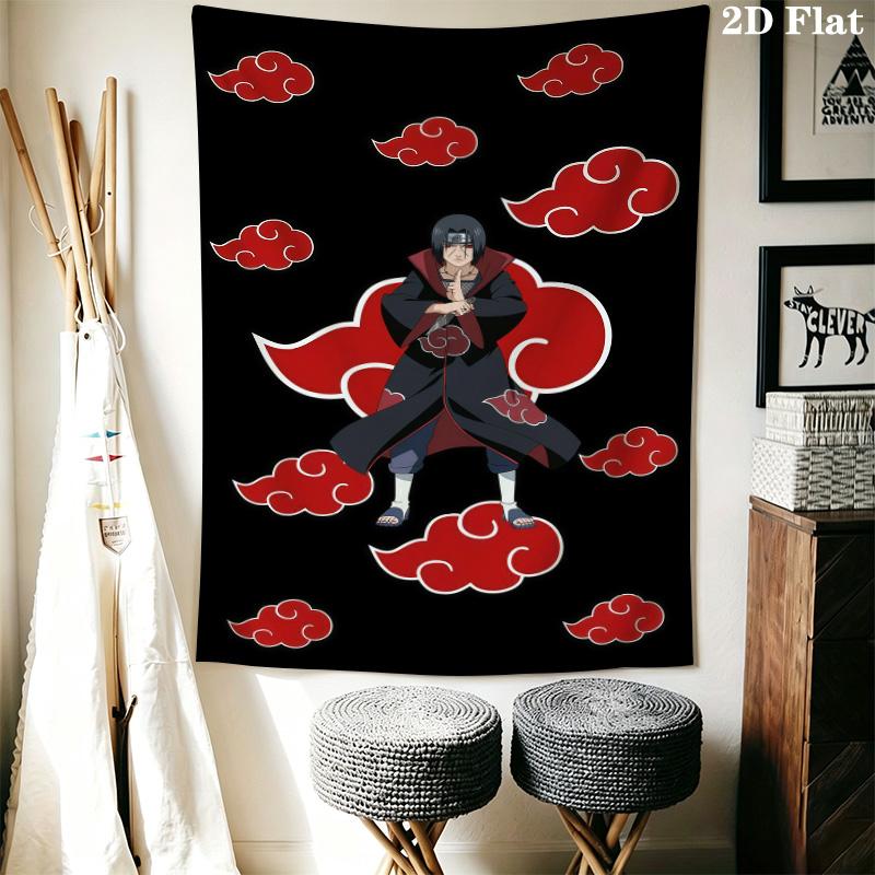 Naruto Cloud Power Wall Tapestry Aesthetic Wall Hanging Printed Fabric Blanket Decorative Tapestries For Bedroom Living Room Home Decor