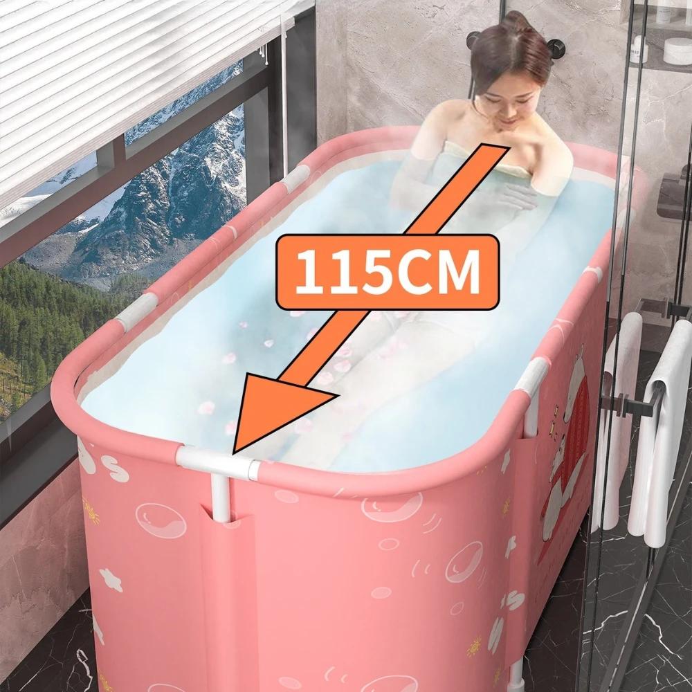 Skládací vana Domácí velkokapacitní vana Volná instalace Úspora místa Koupelna Izolace Silná a vyhřívaná vana