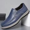 Spring and Autumn Casual Leather Shoes Men's Lazy One-Pedal Shoes Men's Soft-soled Medium and Old Shoes