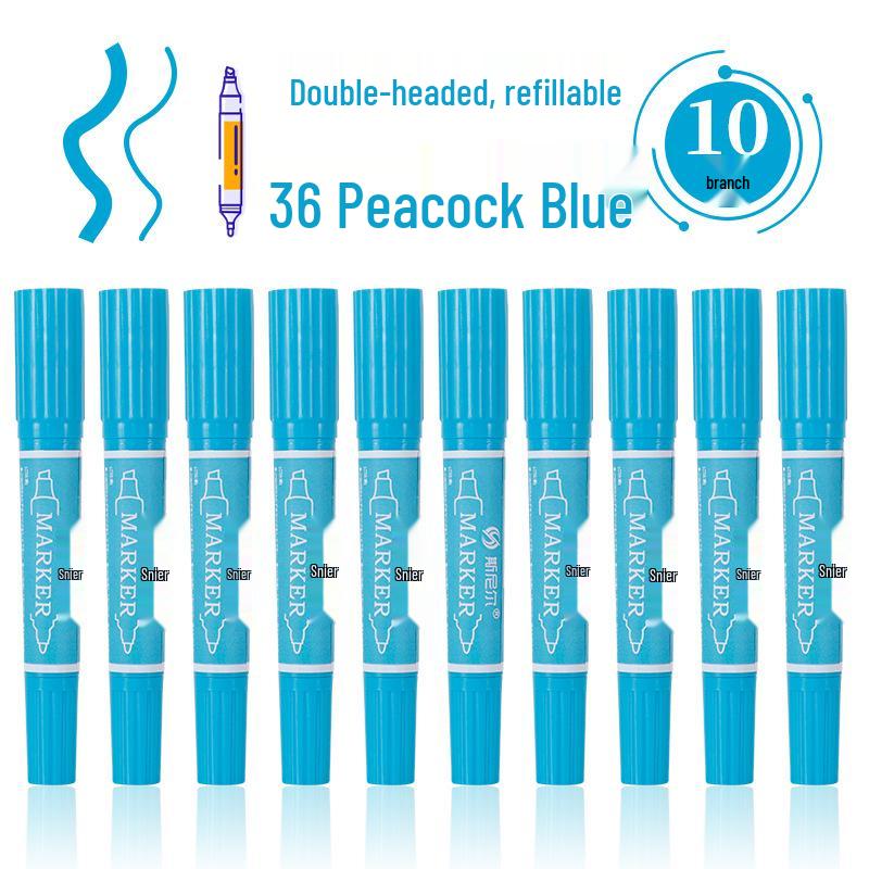 Snell 40-Color Double-Ended Oil-Based Marker Set for Children's Art and Professional Painting
