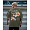 Christian Fruit of The Spirit Shirt for Men Jesus Religious Shirts Oversized Graphic Tees Acid Wash God T-Shirt Tops