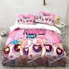 Down Duvet Cover Cartoon T-The Powerpuff Girls Bedding Sets - Anime Cosplay Cute Queen King Size Double Bed Full Size Gifts