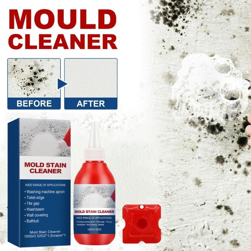 100g Mould Cleaning Liquid Wall Mold Remover Mold Cleaning Bathroom Kitchen Cleaning Effective Mildewy Removal Liquid