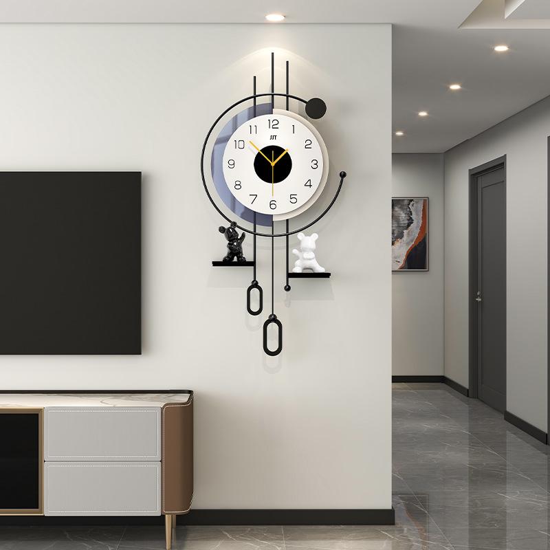 Fashion Swing Wall Clocks Living Room Storage Wall Watch Bedroom Modern Simple Silent Clock Luxury Home Decoration Accessories